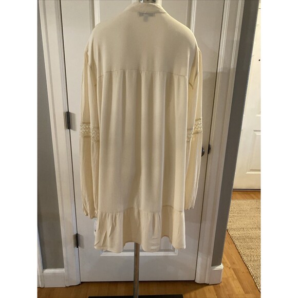 Keren Hart Ivory Embroidered Crochet Boho Blouse Tunic Top Shirt Womens 1X- New - Picture 10 of 16